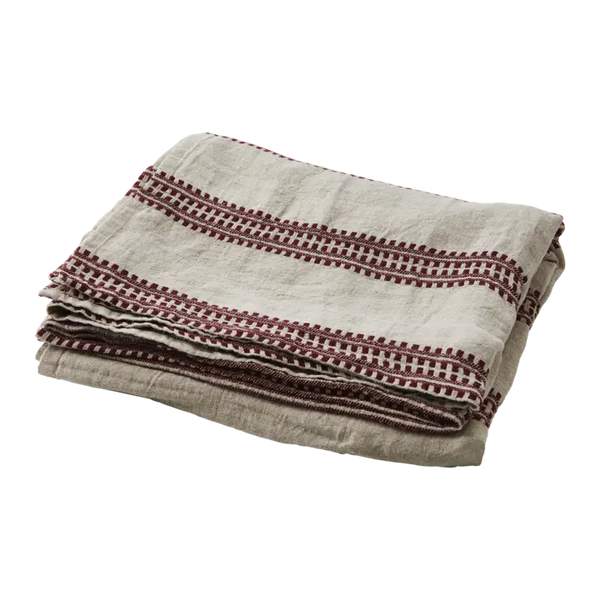 NOEL Tablecloth, Red/linen