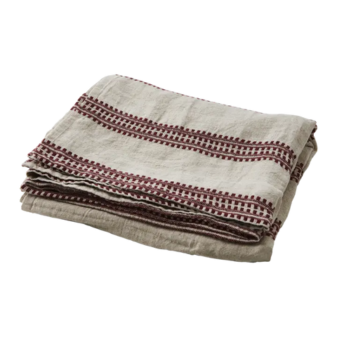 NOEL Tablecloth, Red/linen