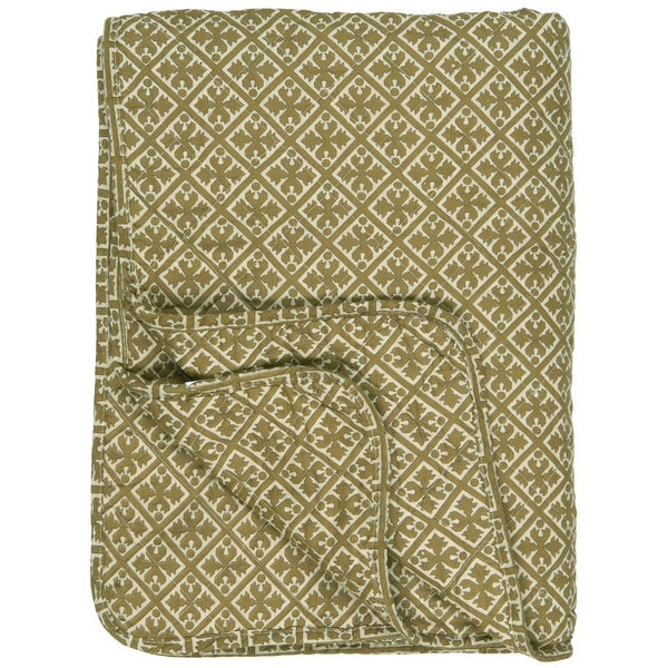 IB Quilt olive with block pattern