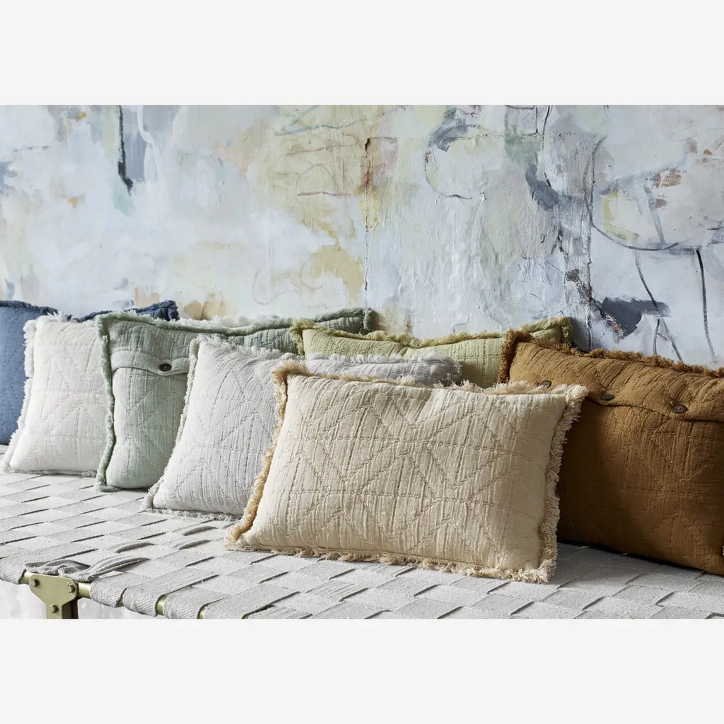 Embroidered Cushion Cover Powder