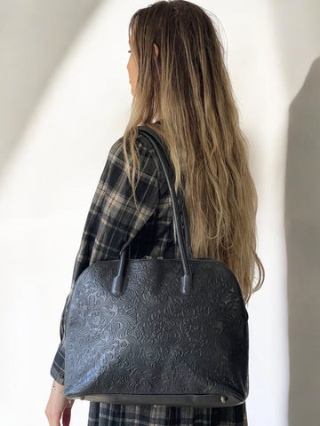 Bowling Bag -  Black floral