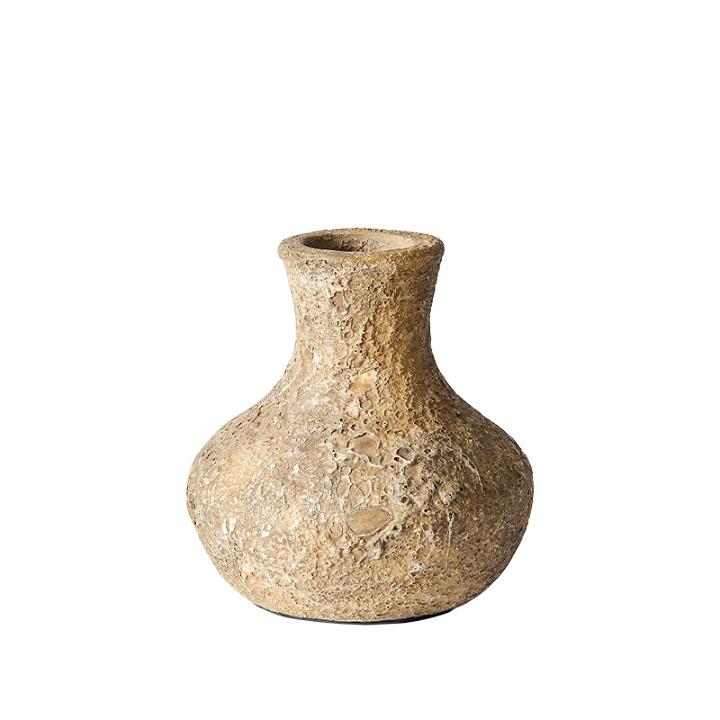 MUUBS Vase Eris M - Rustic sand Terracotta - Ø8xH19 cm