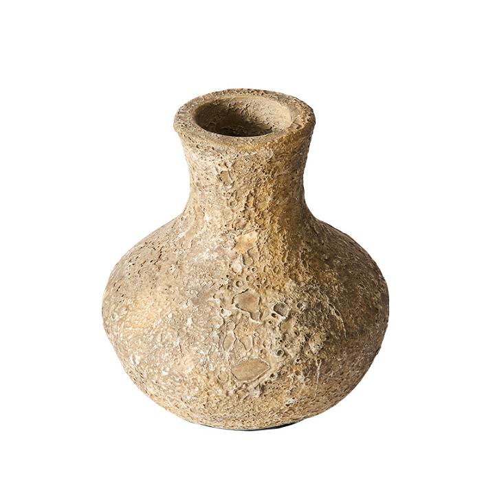 MUUBS Vase Eris M - Rustic sand Terracotta - Ø8xH19 cm