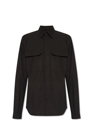 RICK OWENS SS24 WOVEN WORK SHIRT