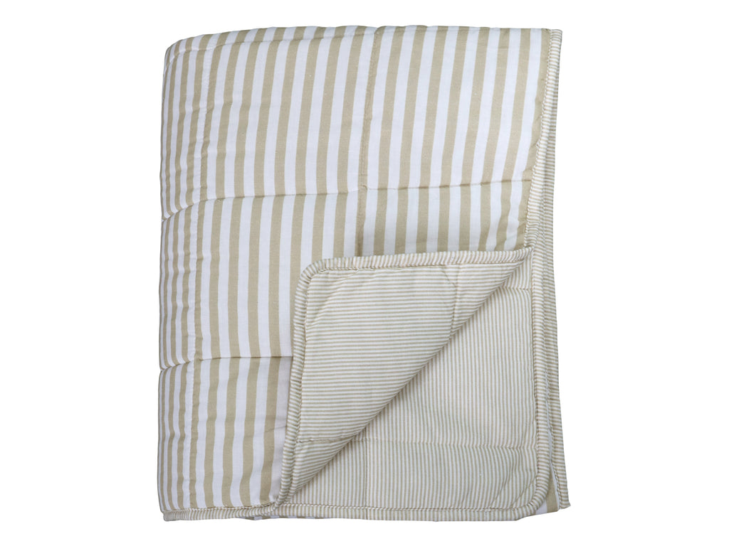 Maitri Quilt w. stripes, L180/W130 cm honey