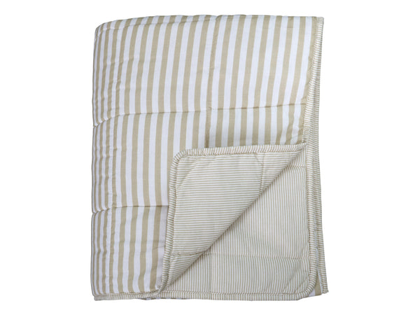 Maitri Quilt w. stripes, L180/W130 cm honey