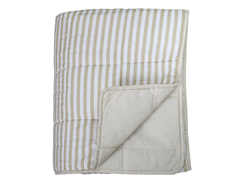 Maitri Quilt w. stripes, L180/W130 cm honey