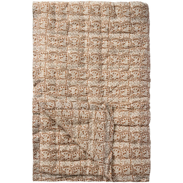 Ib Laursen Quilt charlotte brown leaf vine pattern