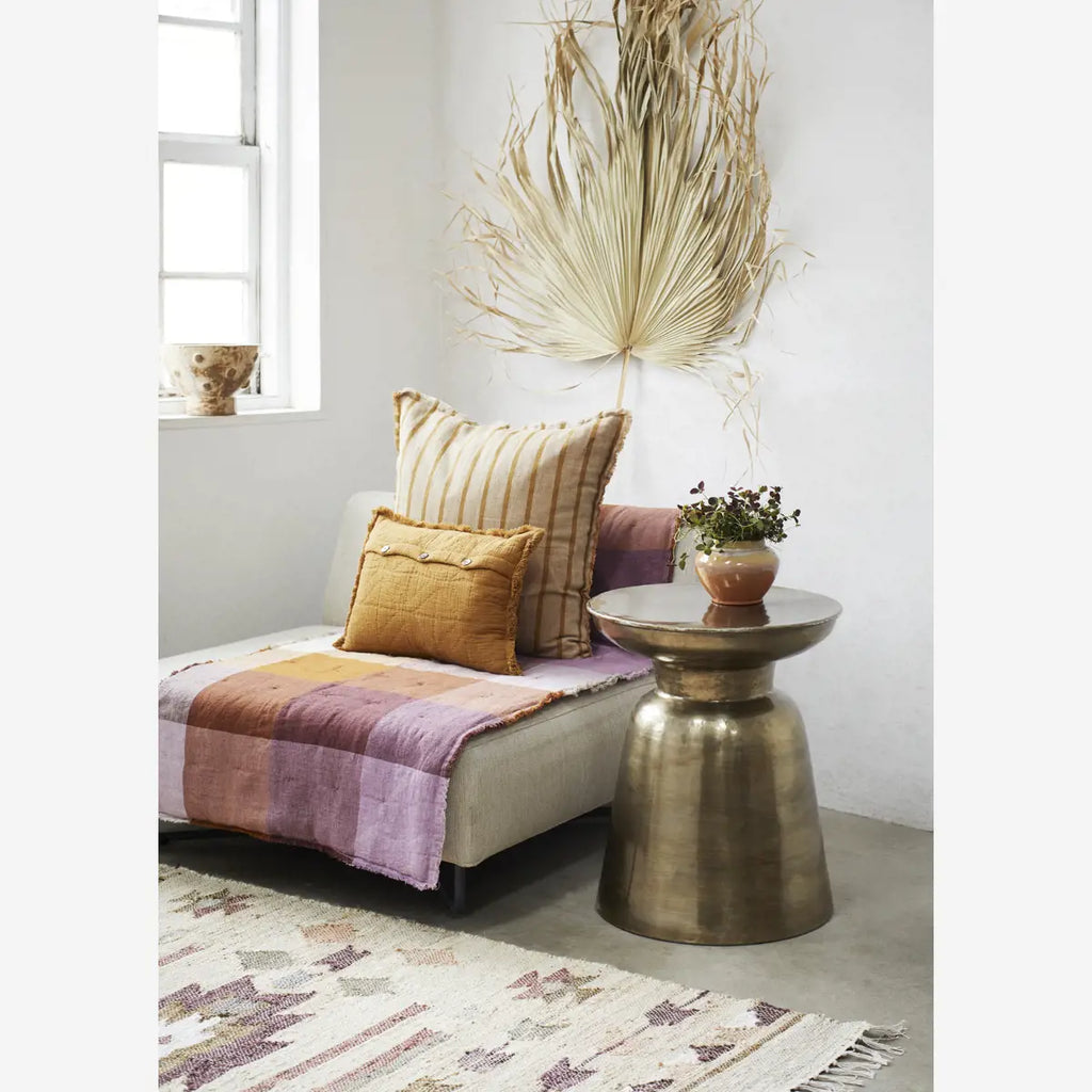 Embroidered Cushion Cover Powder