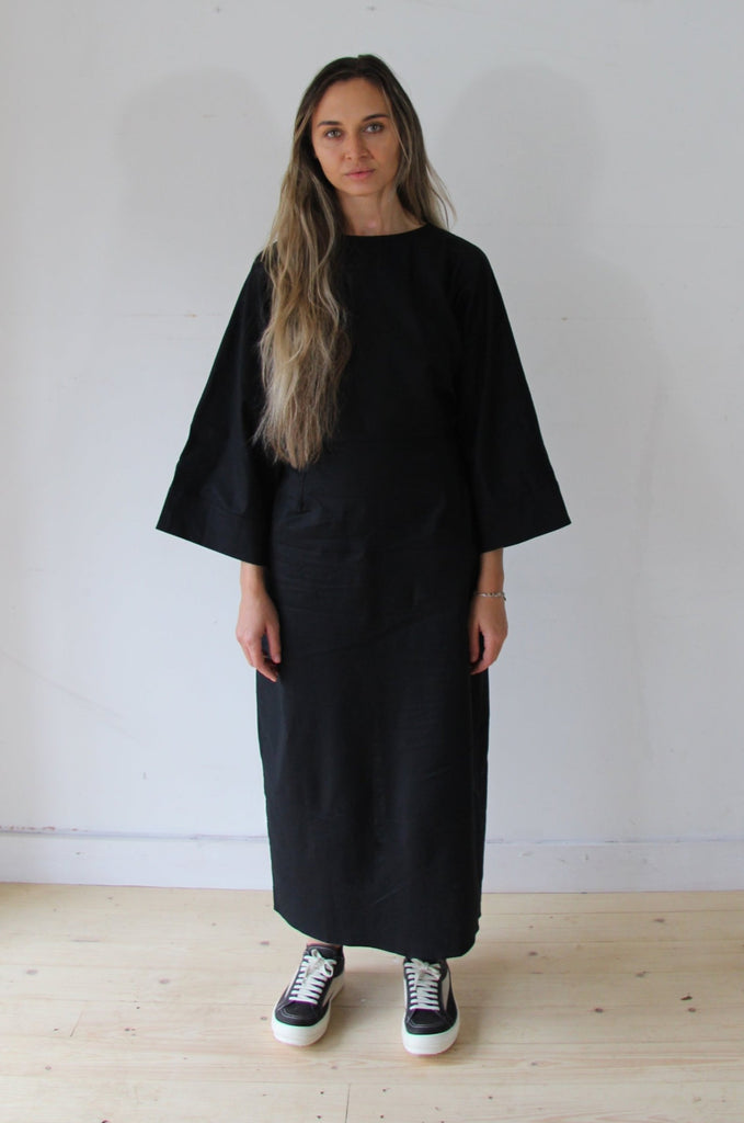 WDTS  - Blossom dress - Linen stretch Black