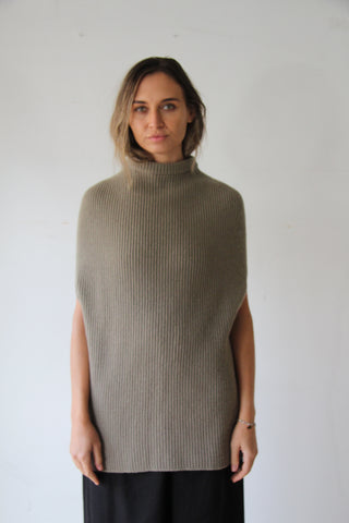 RICK OWENS Womens FW24 PORTERVILLE MAGLIA - CRATER - DUST