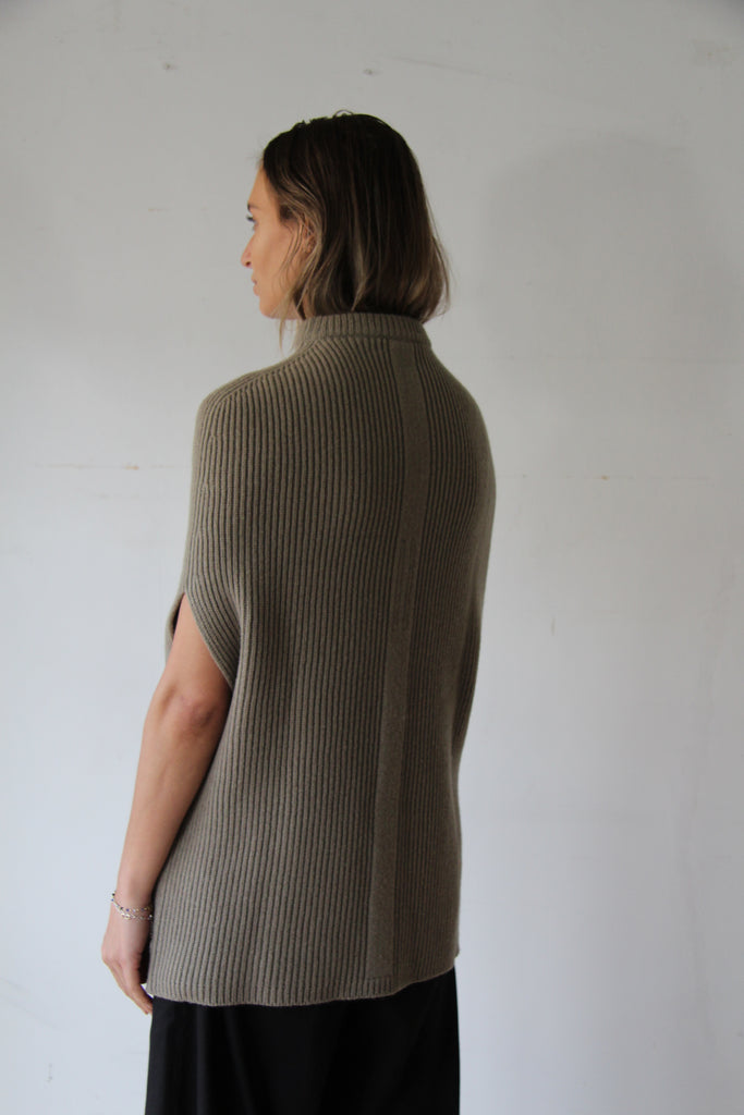 RICK OWENS Womens FW24 PORTERVILLE MAGLIA - CRATER - DUST