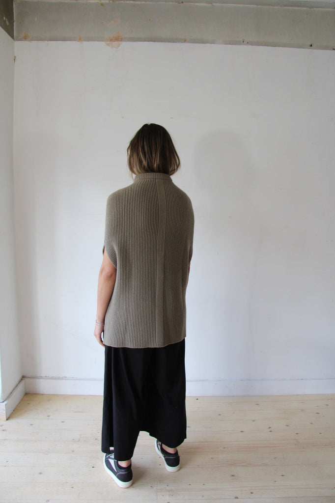 RICK OWENS Womens FW24 PORTERVILLE MAGLIA - CRATER - DUST