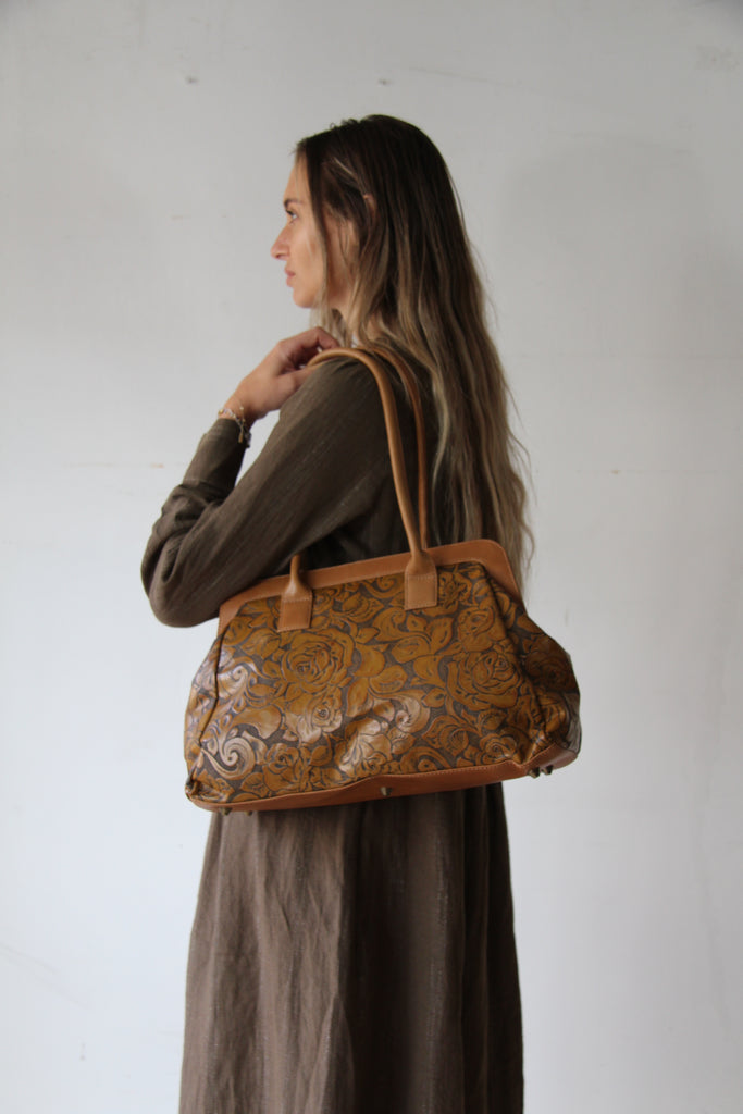 CollardManson Doctor's Bag - Floral Tan