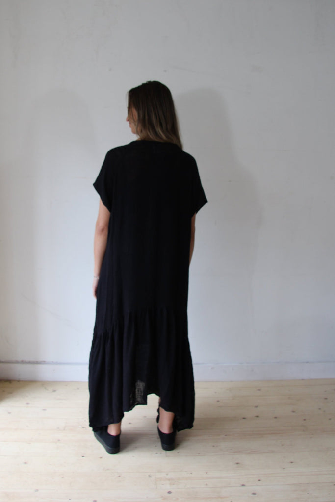 WDTS Frilled Hem Linen Dress
