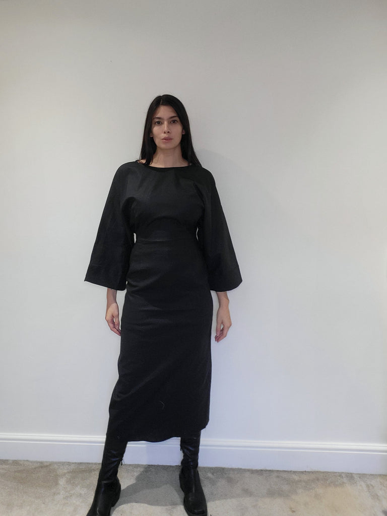 WDTS  - Blossom dress - Linen stretch Black
