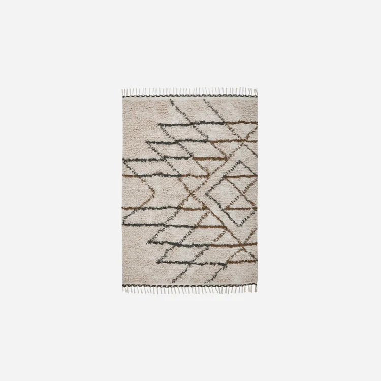House Doctor Rug, HDIndi, Off White, Mustard