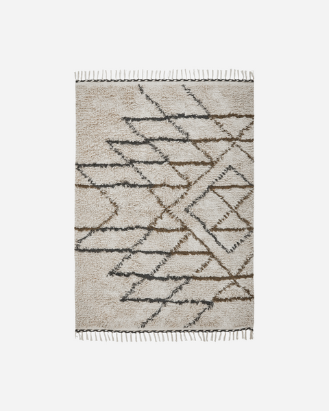 House Doctor Rug, HDIndi, Off White, Mustard