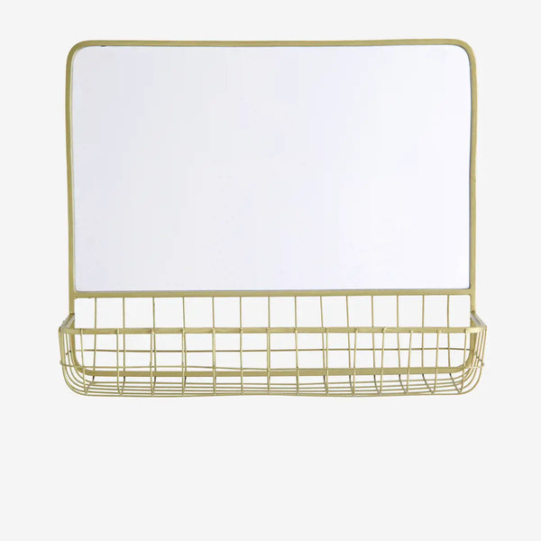 Mirror w/ Iron Shelf