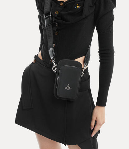 Vivienne Westwood Phone Crossbody Bag Black Re-Nylon