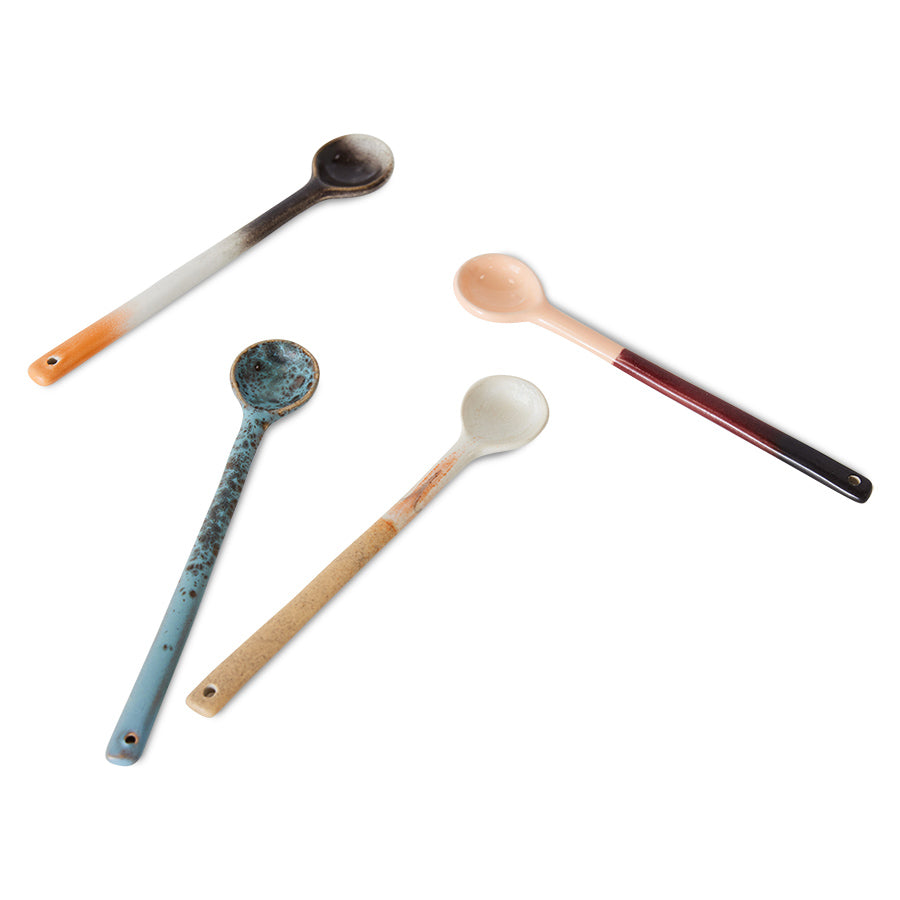 HKliving 70s Ceramics Spoons Breeze set of 4