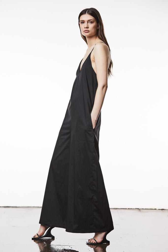 thom/krom  W O 77 Black jumpsuit