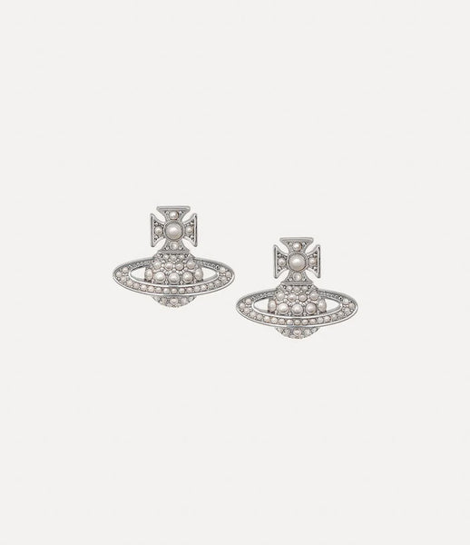 Vivienne Westwood Luzia Bas Relief Earrings - Platinum/Creampearl