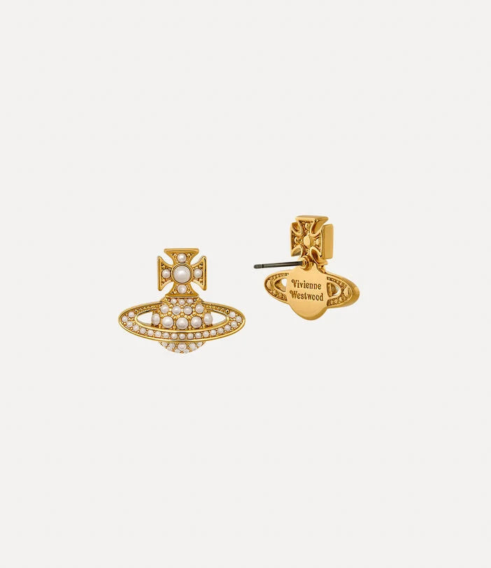 Vivienne Westwood Luzia Bas Relief Earrings - Gold/Creampearl