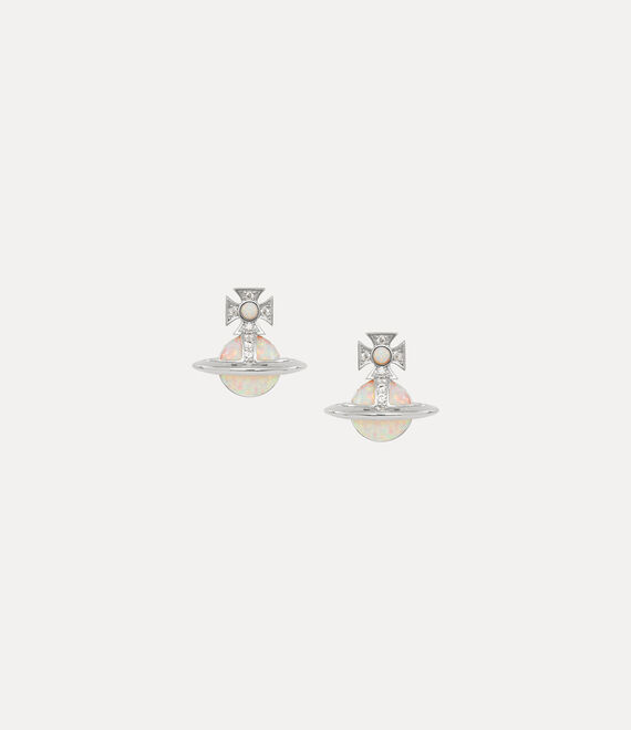 Vivienne Westwood Franca Earrings EARRINGS platinum / white cz