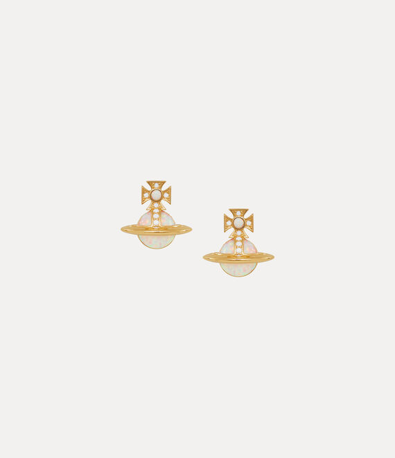 Vivienne Westwood Franca Earrings EARRINGS GOLD /milky white