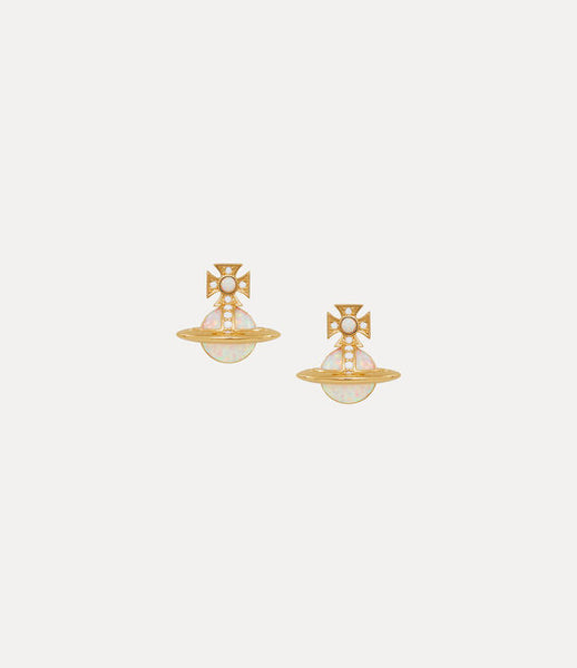 Vivienne Westwood Franca Earrings EARRINGS GOLD /milky white