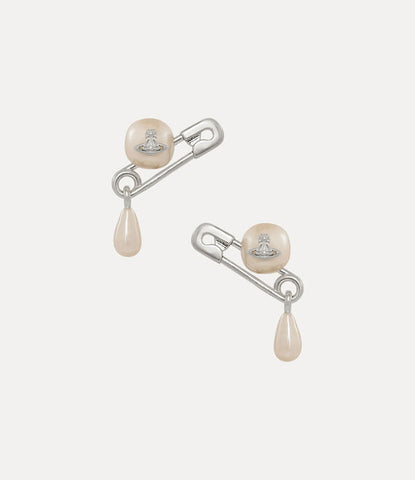 Vivienne Westwood Claude Small Stud Earrings Platinum