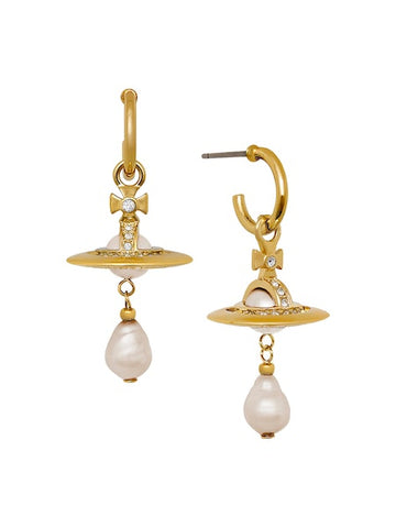 Vivienne Westwood Aleksa Earrings - Gold/ Creamrose Pearl
