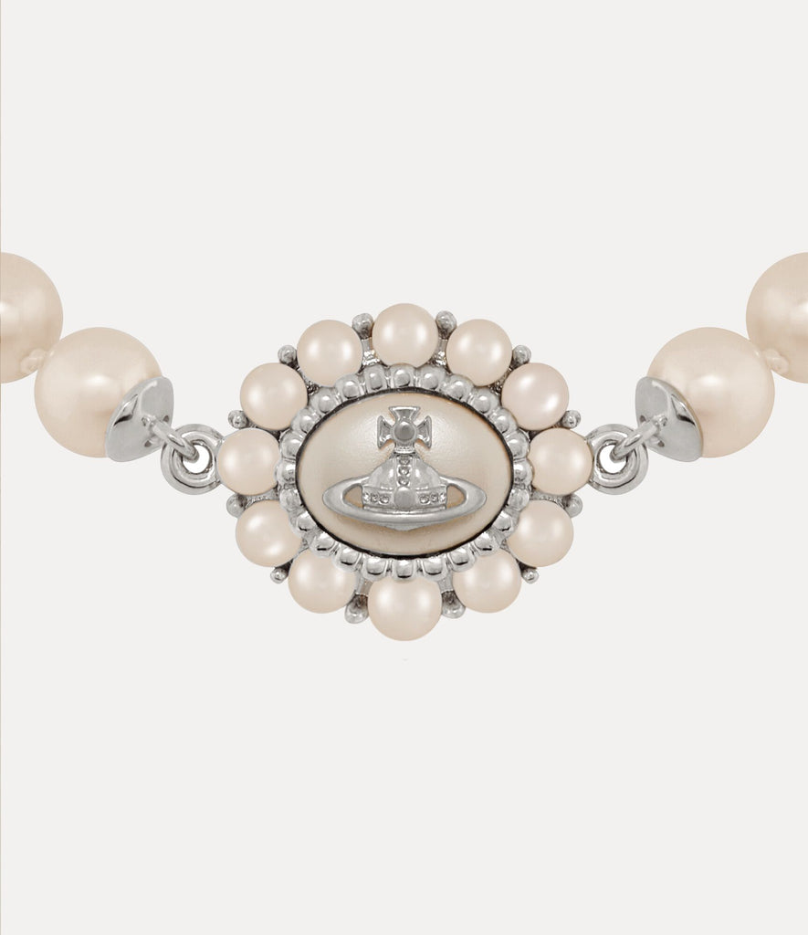 Vivienne Westwood Amaya Large Pearl necklace Platinum Creamrose PEARL