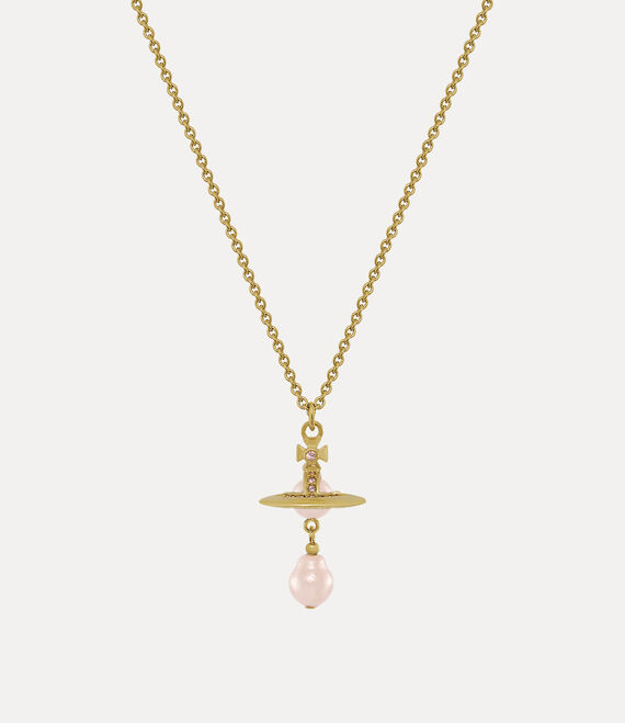 Vivienne Westwood Aleksa Pendant- Gold Peach Pearl