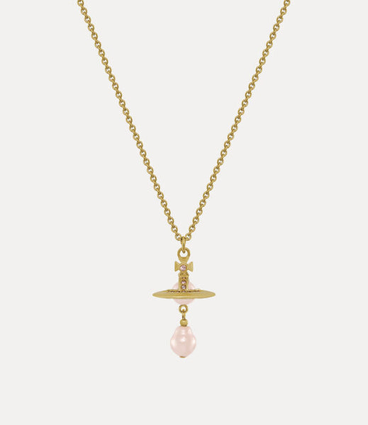 Vivienne Westwood Aleksa Pendant- Gold Peach Pearl