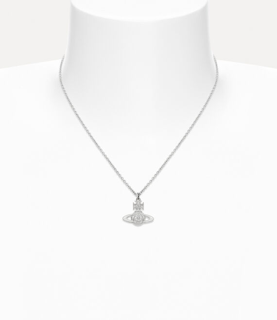 Vivienne Westwood Lee Orb Pendant Platinum / White CZ