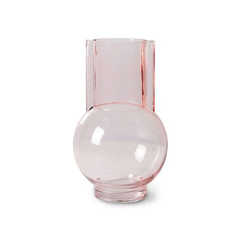 Glass vase sundae pink
