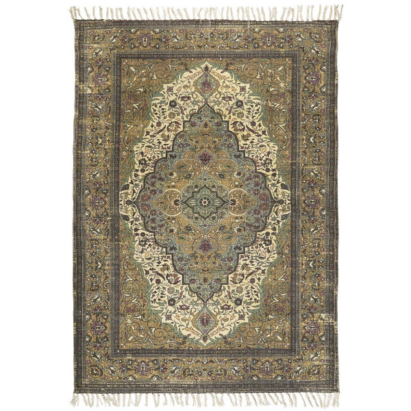 Rug brown/beige/blue/burgundy colours