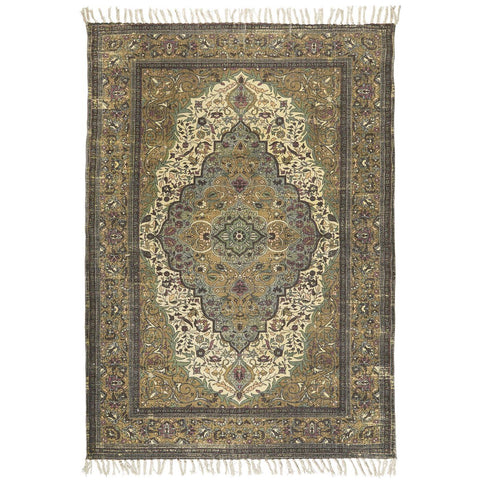 Rug brown/beige/blue/burgundy colours