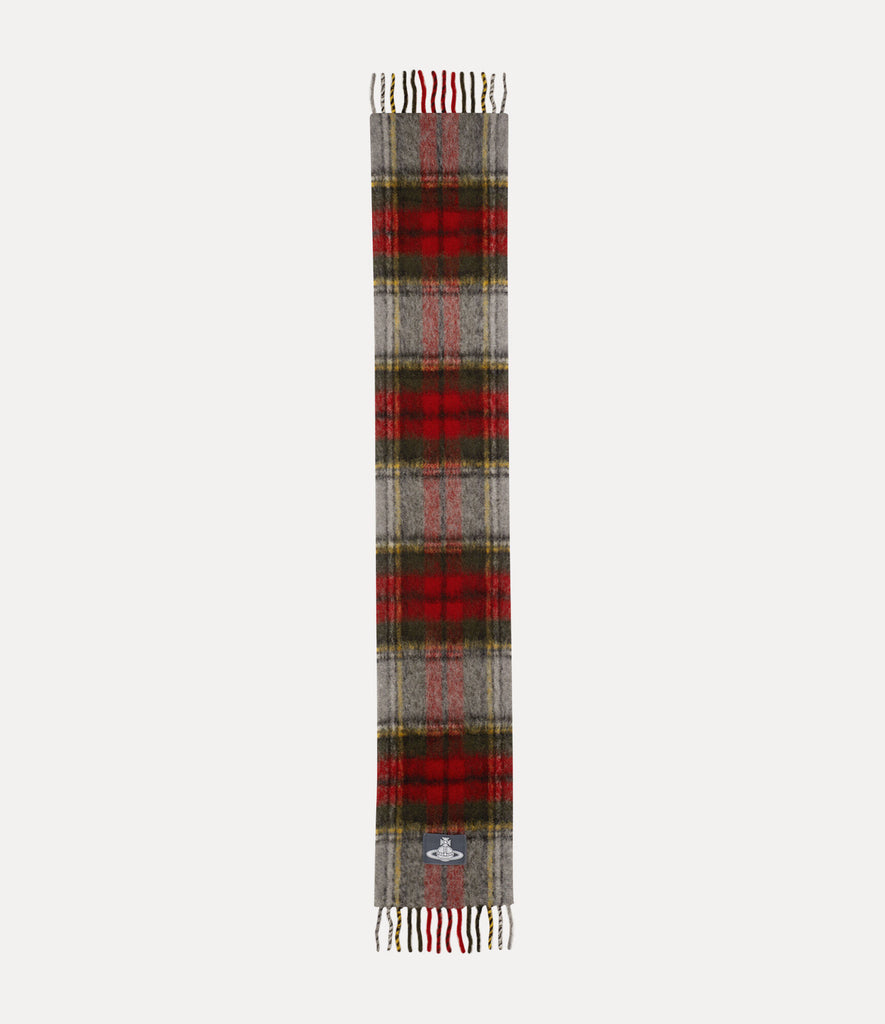 Vivienne Westwood Red Chunky Tartan Scarf  30cm x 200cm