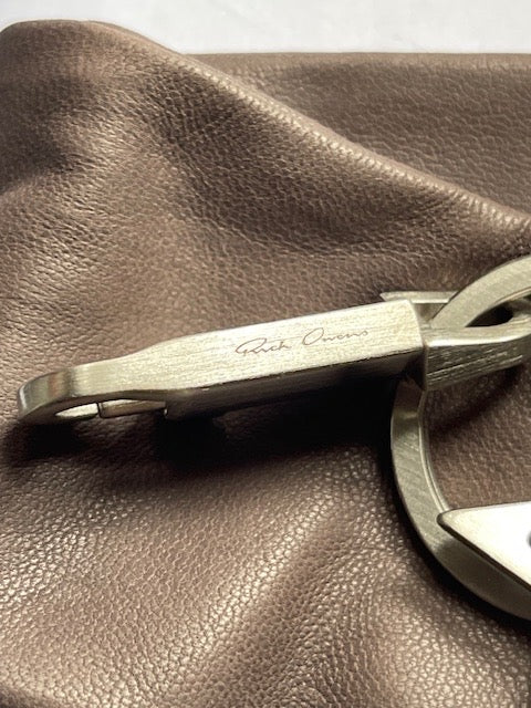 Rick Owens  LUXOR PENTAGRAM PALLADIUM BRASS KEYCHAIN