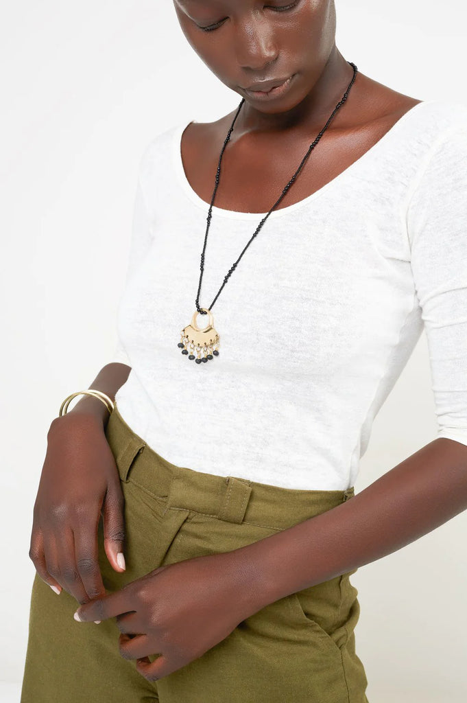 Soul Design Baby Masaai Beaded Necklace Ebony
