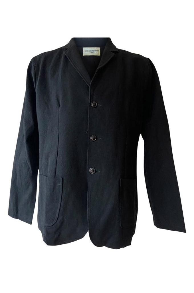 WDTS Mens Chore Jacket Heavy Linen Cotton Black