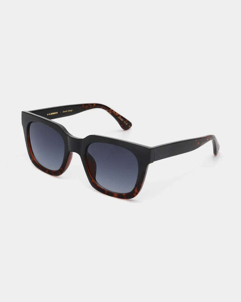 A.KJAERBEDE Nancy - Black Demi Tortoise