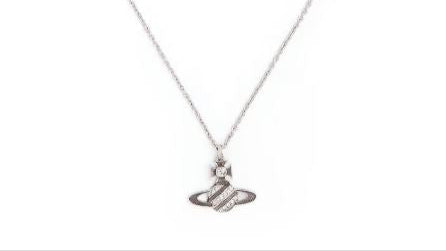 Vivienne Westwood Assita Bas Relief Pendant Platinum
