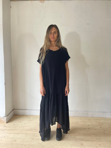 WDTS Frilled Hem Linen Dress