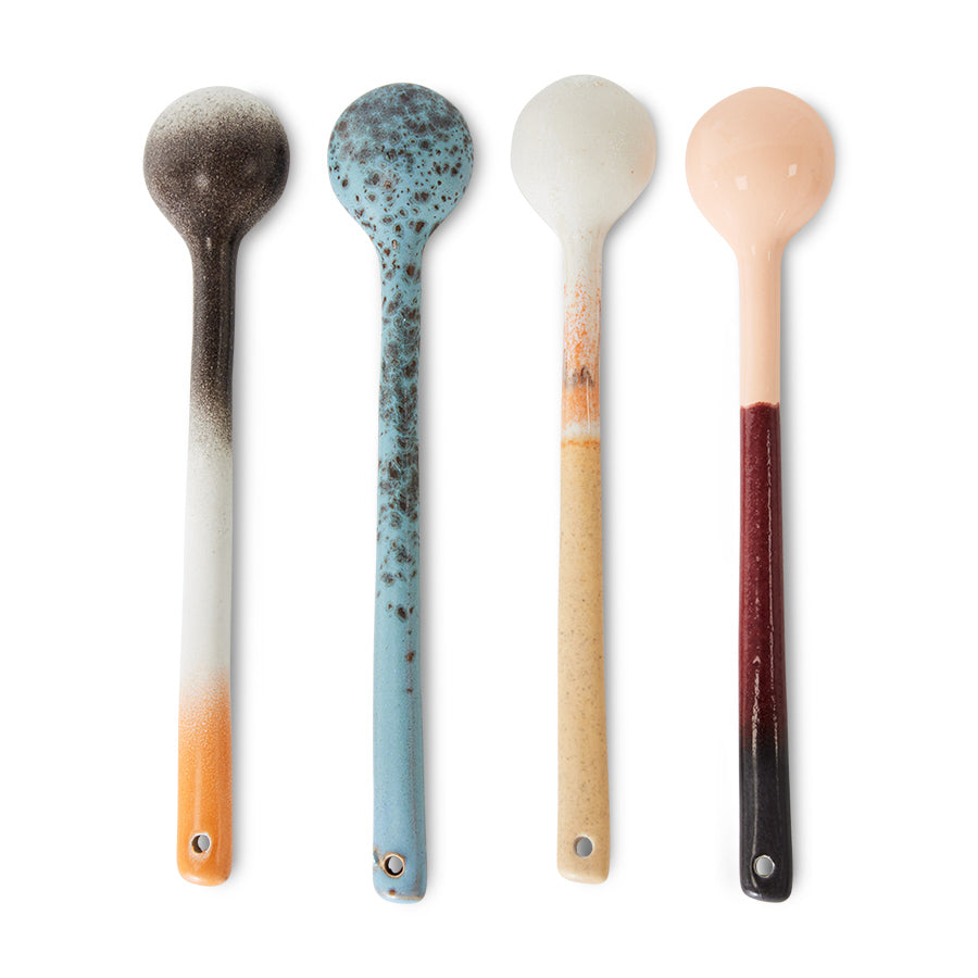 HKliving 70s Ceramics Spoons Breeze set of 4