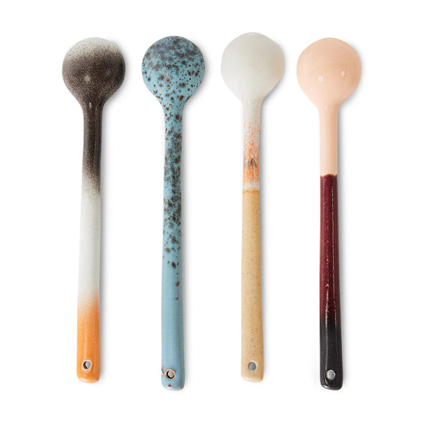 HKliving 70s Ceramics Spoons Breeze set of 4