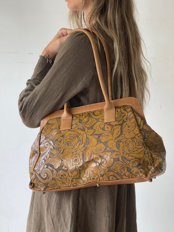 CollardManson Doctor's Bag - Floral Tan
